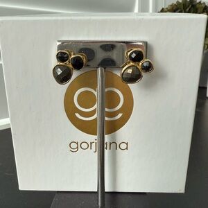 Gorjana NEW Lola Gemstone Cluster Earrings Gold Tone/pyrite